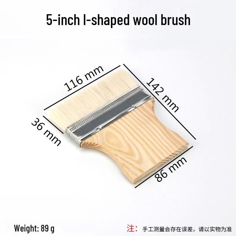 I-Shaped Short-Handled Wool Paint Brush - 4/5/6 Inch, High-Quality, Wooden Handle, Non-Shedding, Free Shipping