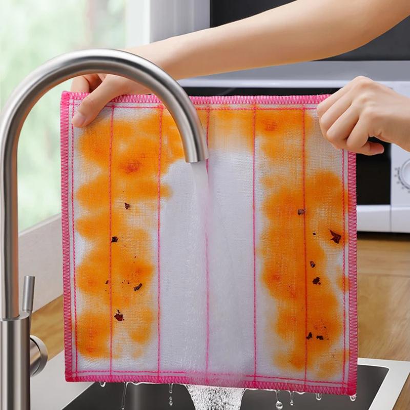 Dishcloth Thickened Dishcloth Kitchen Cleaning Rag Dish Towel