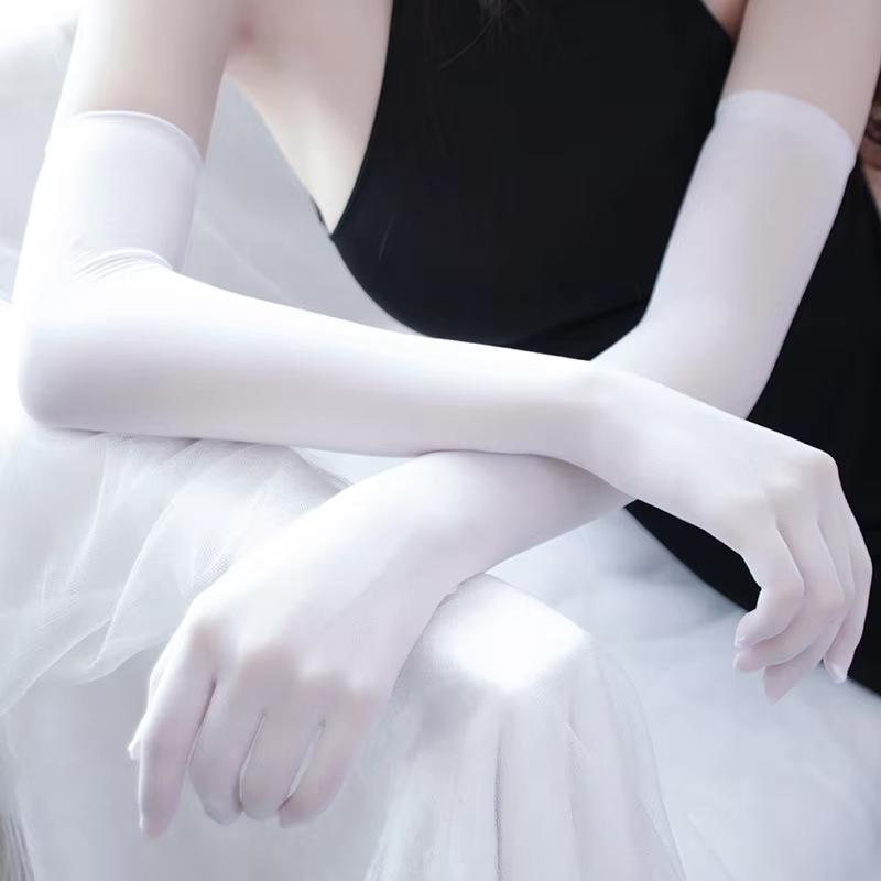 Women Ultra-thin Sexy Seamless Tight Stockings Long Gloves Nightclub Transparent High Stretch Soft Comfortable Lace Accessories