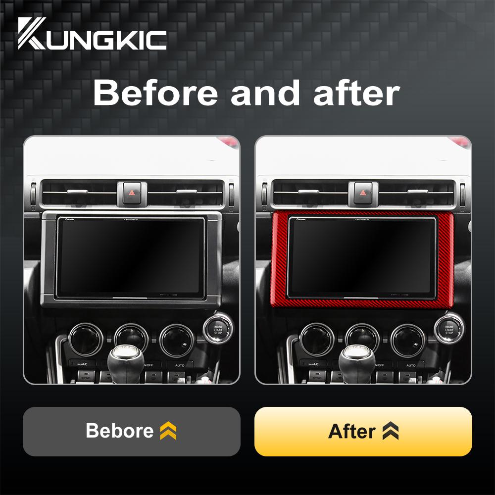 Real Hard Carbon Fiber RHD LHD Sticker For Subaru BRZ Toyota GR86 2025 2025 2025 2025 Car Navigation Interior Trim Accessories