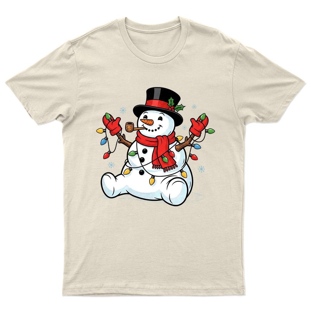 SnowUnisex Christmas Lights Holiday TShirt Unisex Gift Retro Funny Unisexs