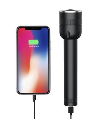 CREE T6 LED Torch Flashlight & Powerbank Black