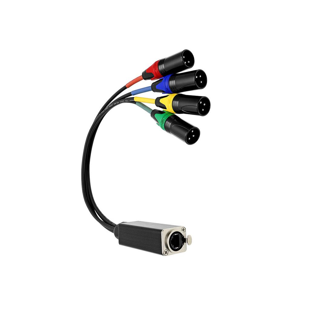 4 Channel XLR to RJ45 Sound Extender Cable Stage Metal Case 100m 328ft Transmission Balanced Signal Professional for