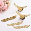50Pcs Gold Wings Chocolate Cake Party Decoration Wizard Topper Hollowed Wing Cupcake Toppers Snitch Wedding Decor Candy
