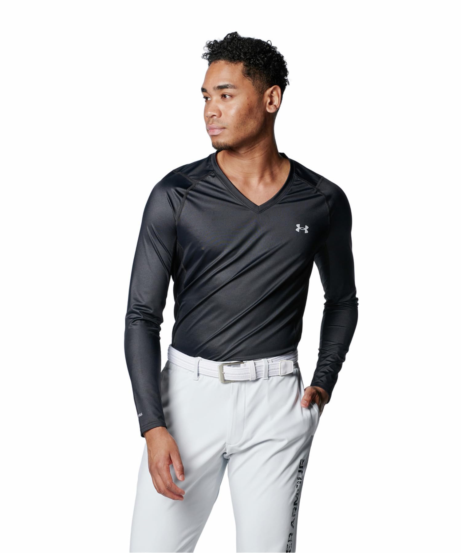 

UA Fitted LS V Black Mod Gray XXL [Under Armour] Iso-Chill //