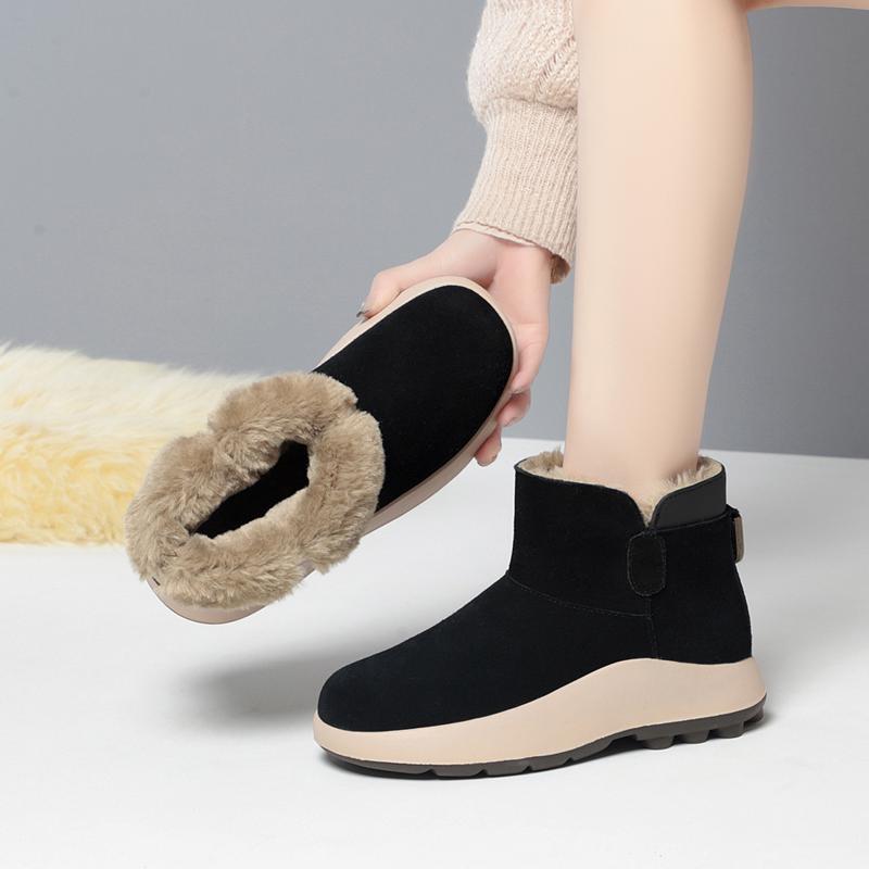 Fashion AIYUQI Snow Boots Women Winter 2025 New Genuine Leather Women's Ankle Boots Australia Wool Warm Anti-slip Women's Booties