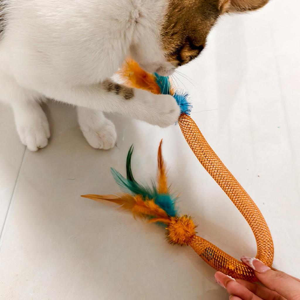 Cat Spring Catnip Toys With Bell Catnip Cat Teaser Spring Toys With Bell Stretchable Kitten Play Supplies For Physical