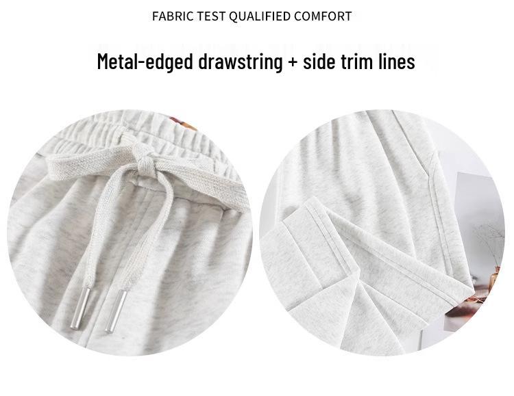 Pantaloni de trening largi cu fleece pentru femei - Toamnă/Iarnă 2024, Îngroșați, Largi, Subțiază, Picior drept, Îmbrăcăminte sport casual