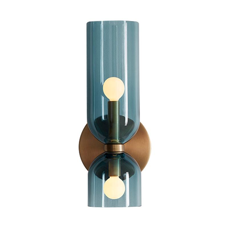 Lan Chen Nordic Double-Head Glass Wall Lamp for Living Room or Hallway