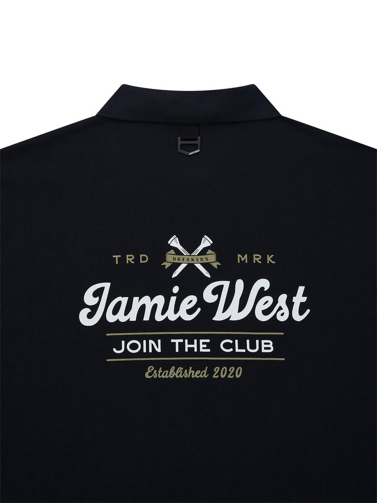 Jeimiweseuteu [Jwgc] J.T.C Lettering Polo Shirt (Black)