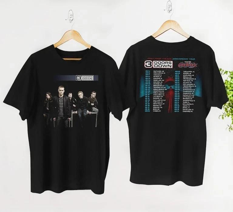 

3 Doors Down Rock Band Concert 3 Doors Down Tour 2025 Shirt Unisex T-Shirt XXL