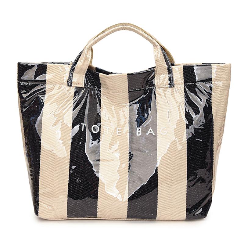 PVC Tote Bag Plaid Work Handbags Purses Large Shoulder Handbag Plastic Carry All Bag for Women Work Travel Fashion Shopping Bag