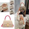Elegant Woven Shoulder Bag For Women 2024 Trendy Summer Fashion Handbag