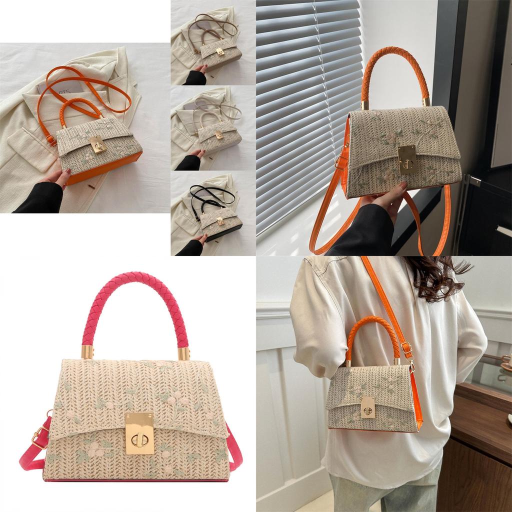 Elegant Woven Shoulder Bag For Women 2024 Trendy Summer Fashion Handbag