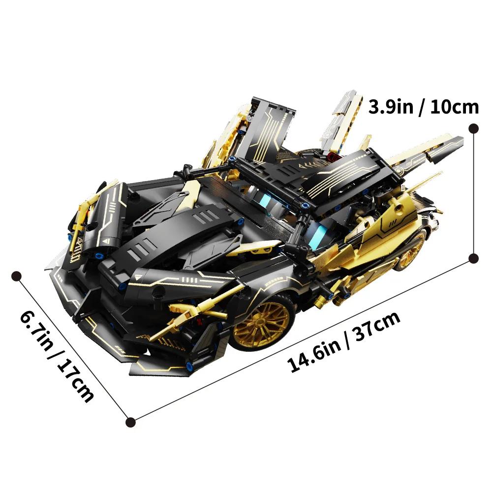 

Спортивная машина 1:14 масштаб 1224 детали строительные блоки игрушки, взрослый вызов гоночный автомобиль модель конструктора, подарки на день рождения для подростков boxxed