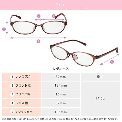 MIDI BLOOM Women's Stylish Reading Glasses with Blue Light and UV Protection (mbl01c1050)