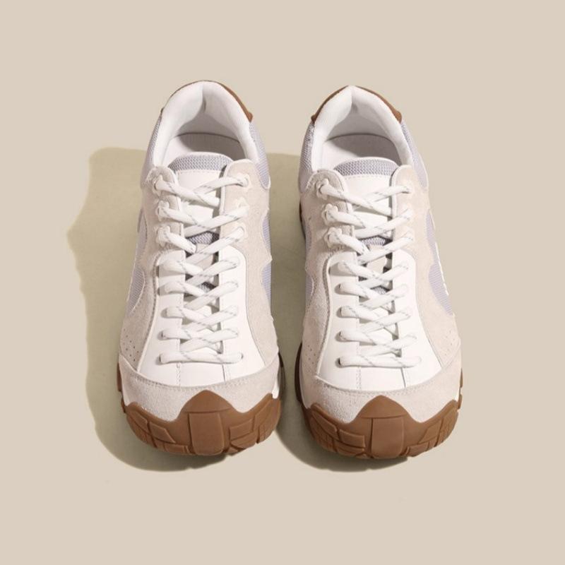 Retro Forrest Gump training shoes women's platform flower stray shoes 2025 new breathable versatile casual sports jogging shoes