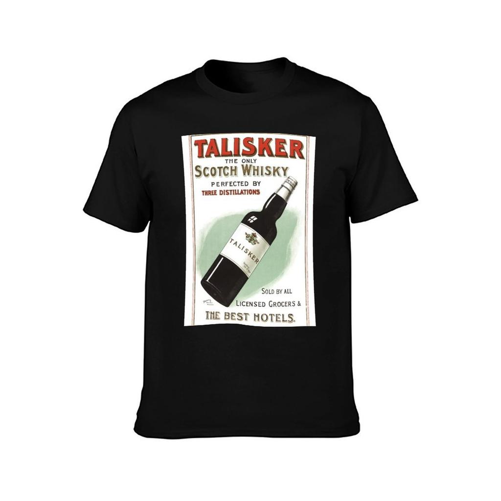 Talisker Scotch Whisky Australian Vintage Poster TShirt Classic Print Short Sleeve Shirt