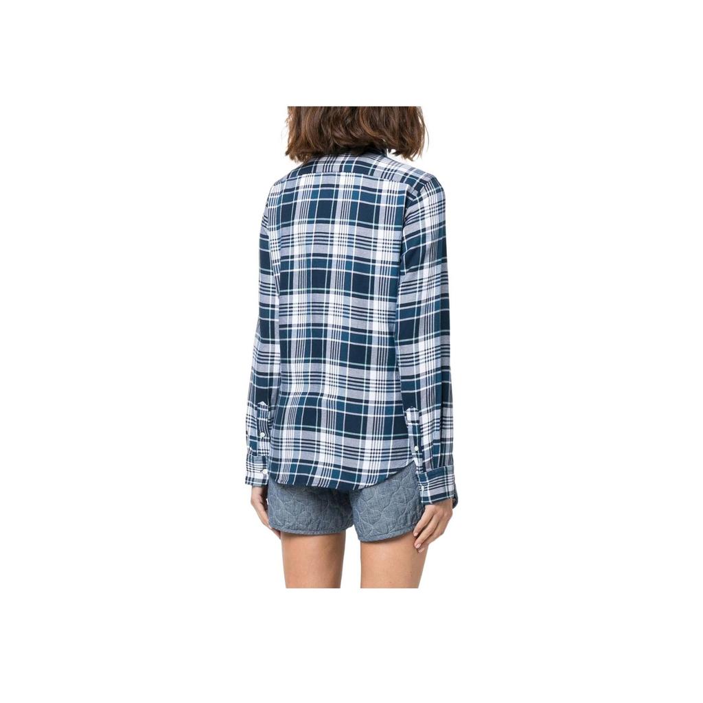 Polo Ralph Lauren Plaid Casual Long Sleeve Shirt Women Shirts Blue 211870710-001
