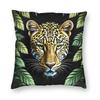Jungle Watcher African Leopard Square Pillowcase Polyester Linen Velvet Printed Decor Throw Pillow Case Bed Cushion Cover