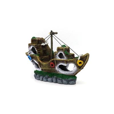 Pirátská loď Vrak lodi Vintage Pryskyřičný design Loď Akvarijní příslušenství Dekorace do akvária Akvarijní dekorace Krajina Domácí dekorace