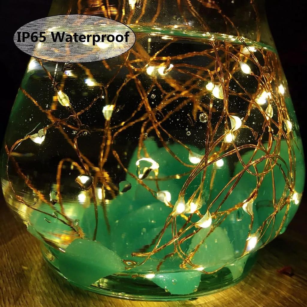 Solar String Lights Decorative Led Waterproof Outdoor with Solar Panel Multicolor for Garden Backyard Christmas Tree Party