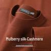 SHANSHAN Men's Silk Cashmere Heavyweight Round Neck Sweater