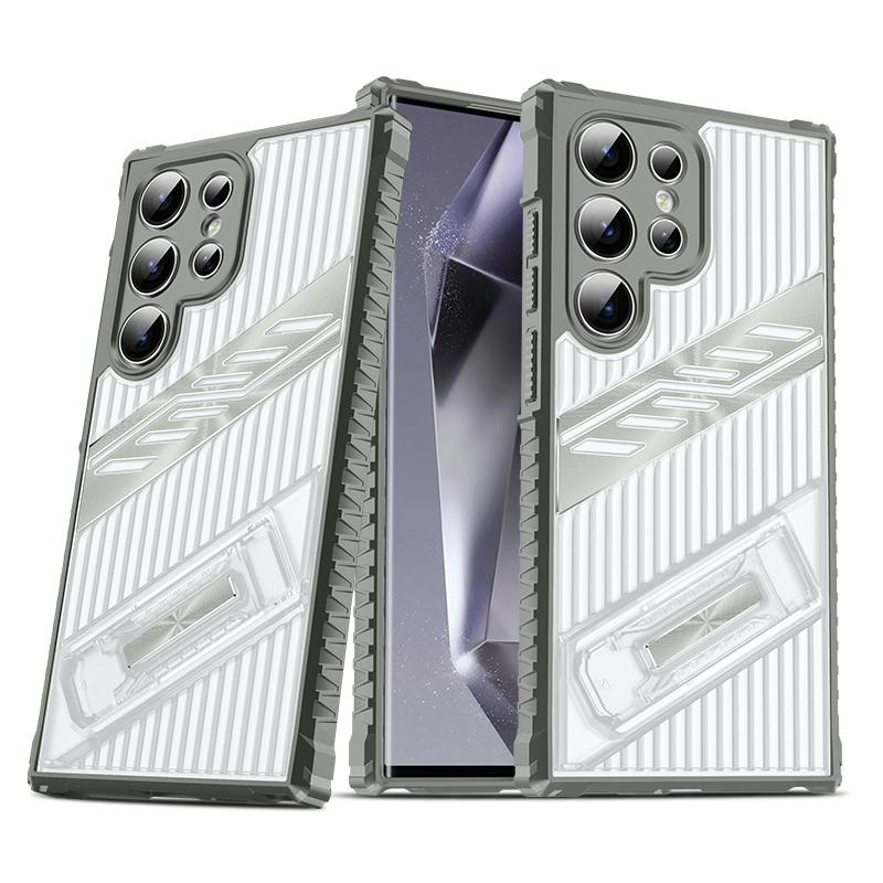 Bracket Holder Armor Phone Case For Samsung S25 S24 S23 Ultra Plus FE Shockproof Cover For Samsung A56 A36 Phone Accessories