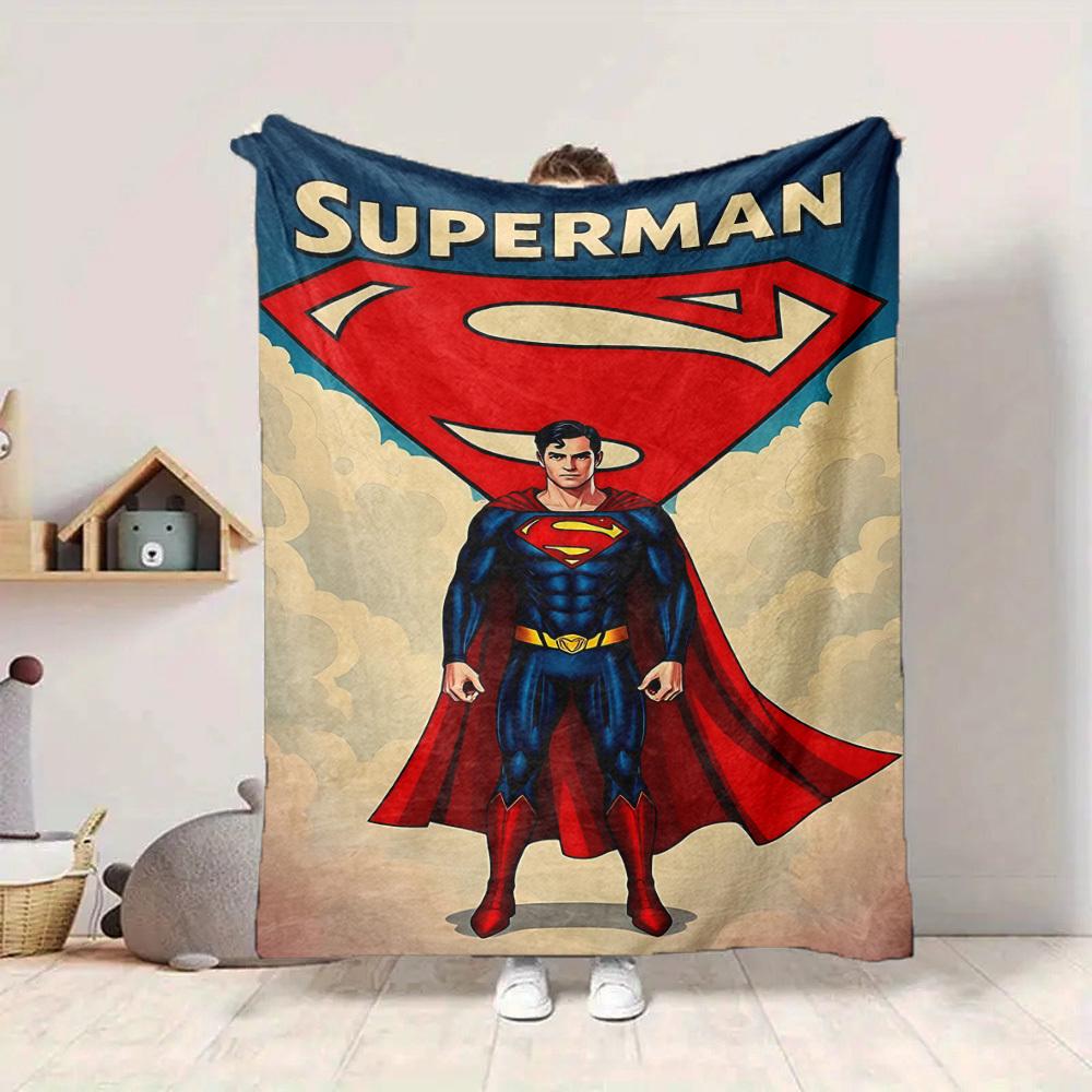1pc Superman Flannel Throw Blanket Soft, Warm & Cozy for Couch, Bed, Office, and Travel Versatile All Season Gift, Christmas Present