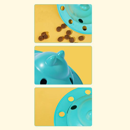 Pet Treat Dispenser Interactive Slow Feeder Disc Toy Dog Training Feeder Puzzle Toy for Dogs Puppies Cats Mental Stimulation