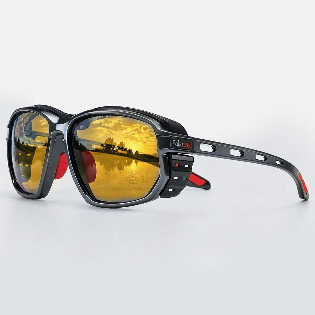 Photochromic Polarized Fishing Sunglasses Men UV400 Anti Glare Windproof Sports Eyewear with Foam Pad for Fishing Hiking 4