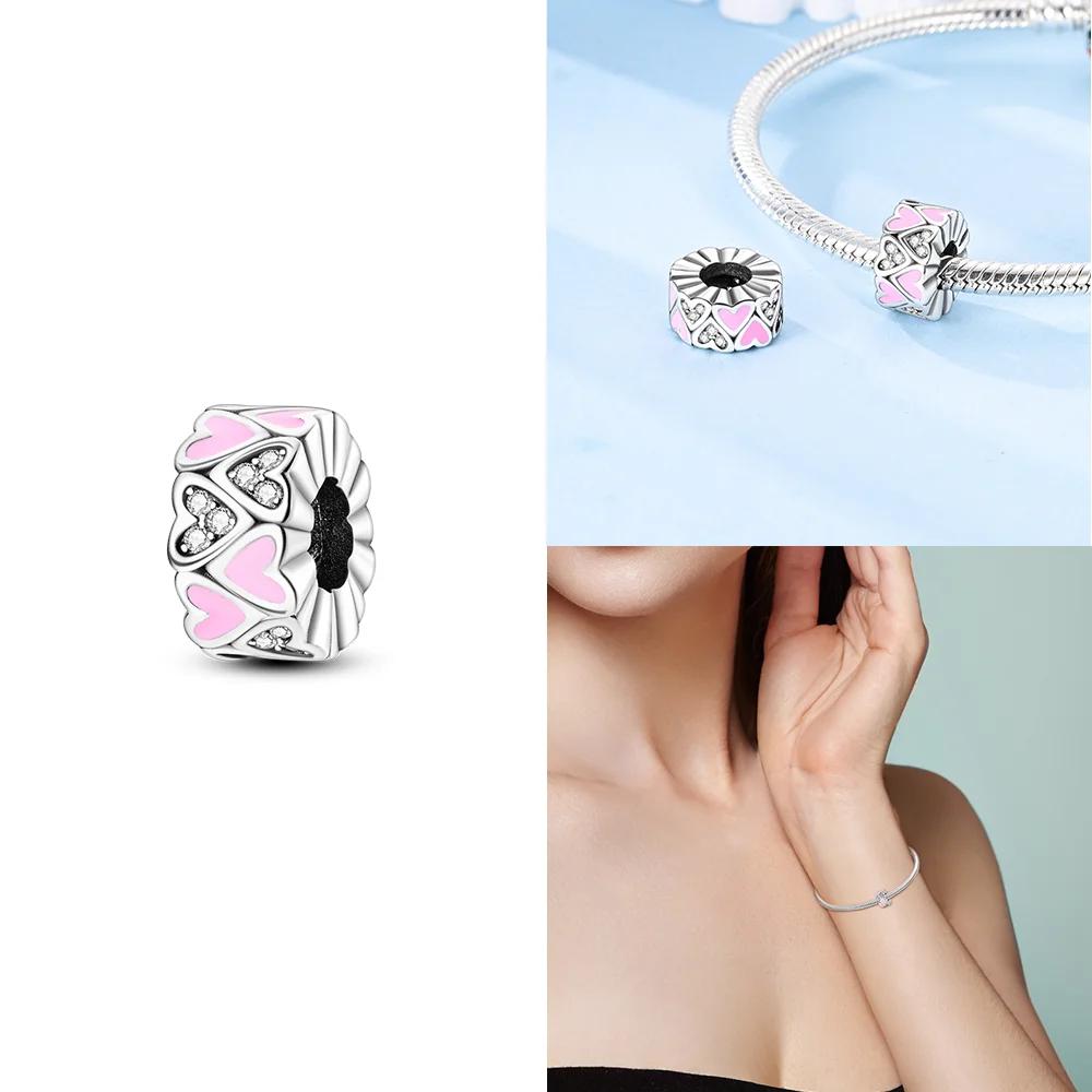 Copper Original Zircon Star Moon Heart Butterfly Pet Cat Paws Charms Beads Fit Bracelet Jewelry Women Diy Anniversary Gift