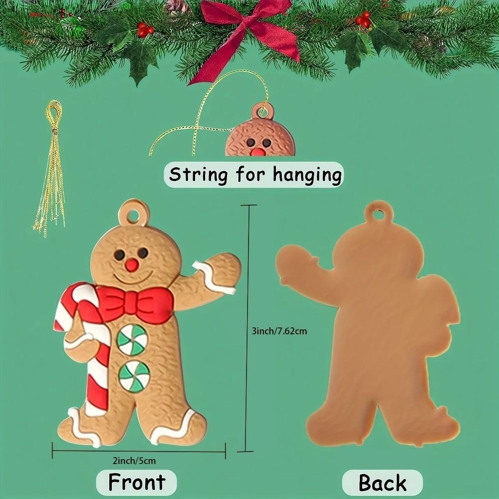Hanging Charms Gingerbread Man Ornaments Cute Festive Christmas Tree Pendant DIY Craft Gingerbread Christmas Decor