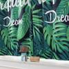 Banana Leaves Printed Window Curtain Bay Window Drape Bedroom Living Room Decoration