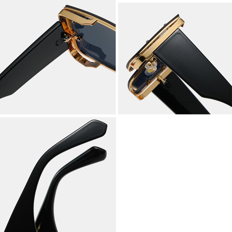 Square Punk Sunglasses Women Men One Piece Large Frame Punk Glasses Fashion Ladies Driving Eyewear