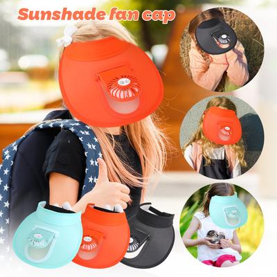 Children Sun Hat Fan Cap, Combining Sun And Functions/Invisible Fan Black Technology/Long Battery Life/Lightweight And Portable