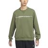 Nike Comfortable Logo Crewneck Pullover Sports Long-Sleeve Sweatshirt Men Green
