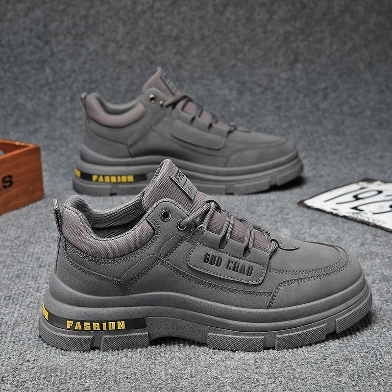 Martin Boots, Men's Shoes, Spring Waterproof and Anti Slip Sports, Casual Work, Low Helper Workwear, Wear-resistant Labor Protection Shoes