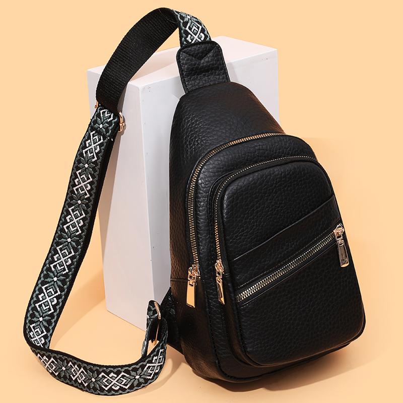 PU Chest Bag Large Capacity Retro Women's Shoulder Bag