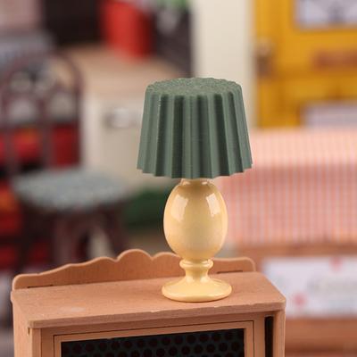1:12 Bebek Evi Minyatür Masa Lambası Çalışma Modeli Bebek Evi Mobilya Dekorasyonu Mikro Sahne Işık Süsü Taklit Oyuncaklar