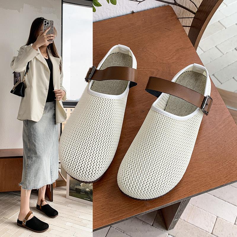 Fashion Women Sandals Mules 2025 New Casual Solid Color Shoes for Women High Heels Sandals Designer Sandals Plus Size Zapatos De Mujer