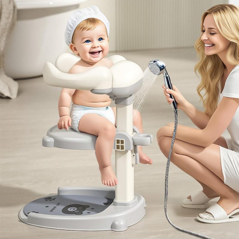 Baby standing bathtub with anti-slip and anti-side-slip function, adjustable baby multi-functional bathtub stand