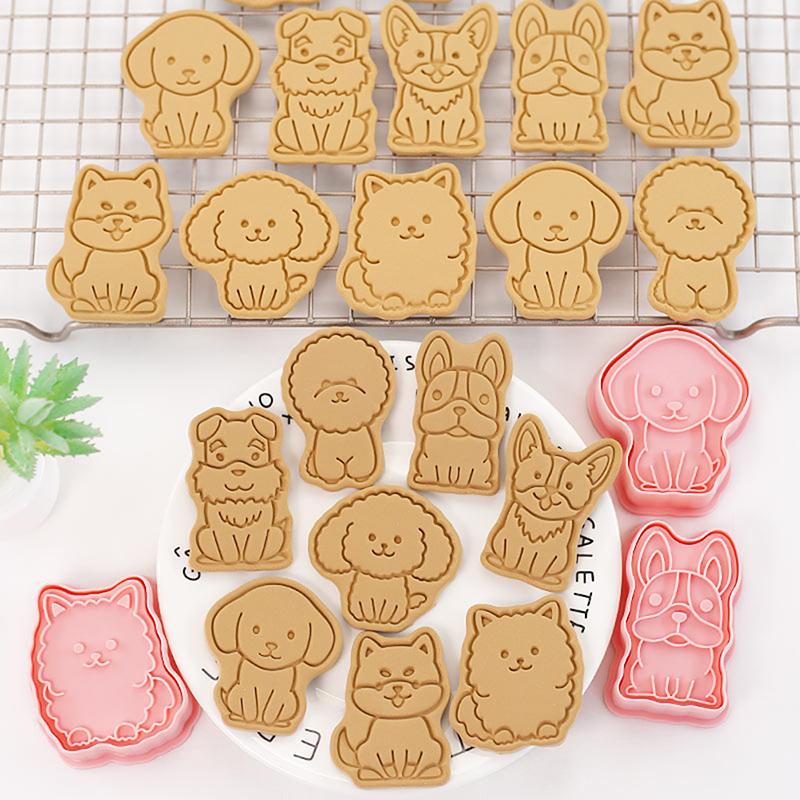8 Stücke 3D Hund Backformen Keks Form Diy Cookie Werkzeuge Geschenk Kuchen Dekorieren Werkzeug