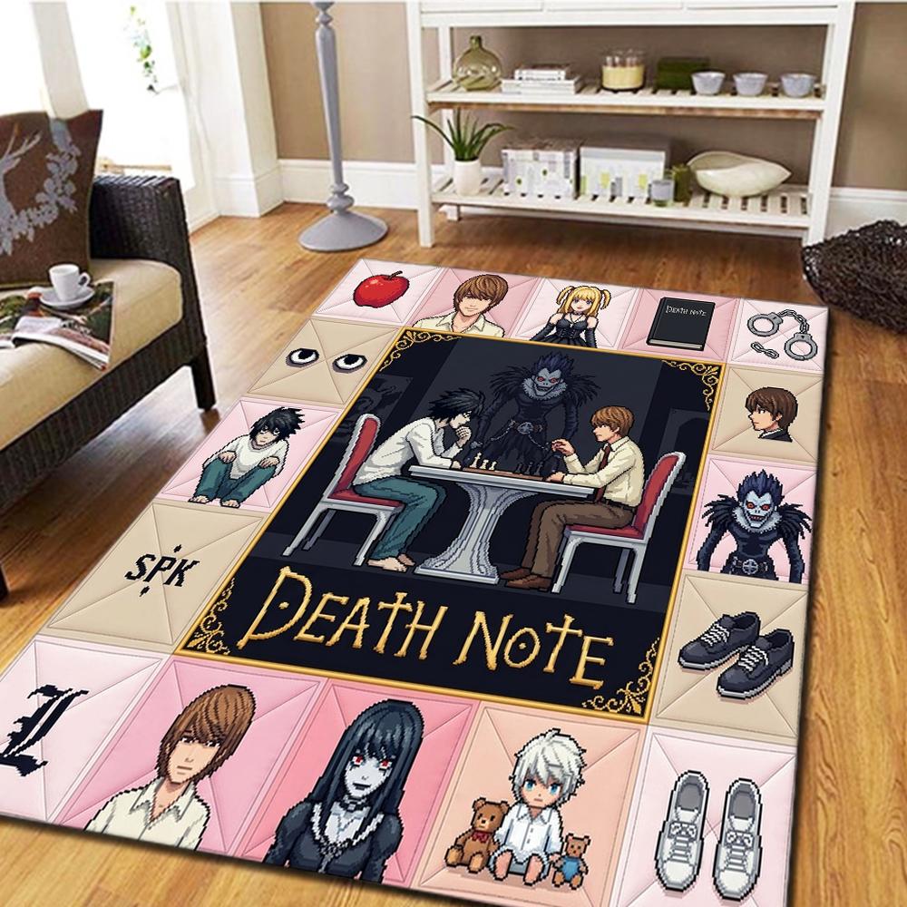Death Note Living Room Bedroom Carpet, Home Decor Cool Play Floor Mat & Movie Mat -HE25