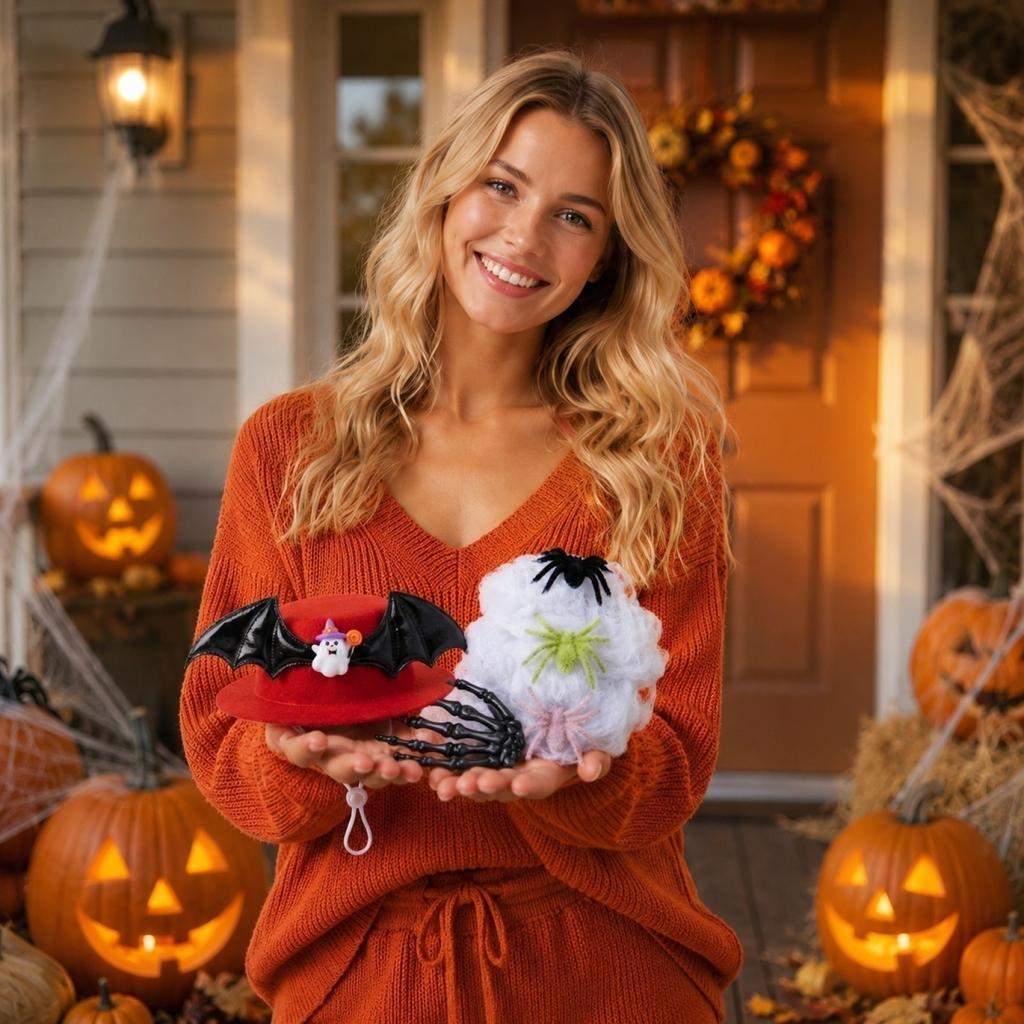 Halloween Costume Set with Hat Accessories for Adult Party Dress Up