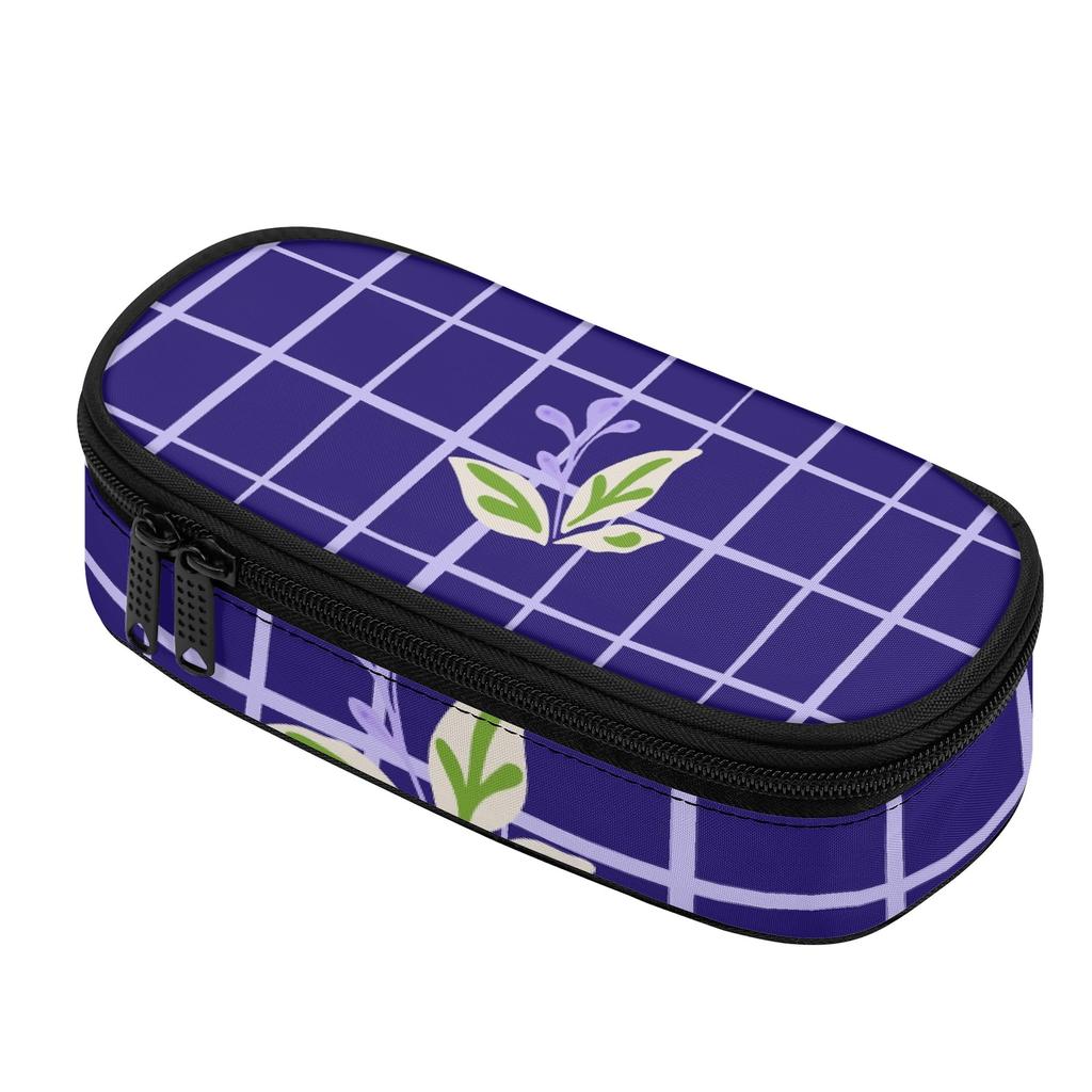 School Pencil Case Practical 300D Polyester Smooth Zipper with Mesh Divider Pen Holders and Spacious Main Compartment for Students