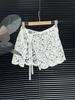 Gonna Corta in Garza Floreale di Pizzo Coreano con Laccetto sul Fondo - Grembiule Versatile Stile 2025