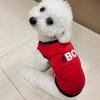 Pet Vest Round Neck Breathable Letter Soft Comfortable Cat Dog Print Pet Sleeveless Pullover