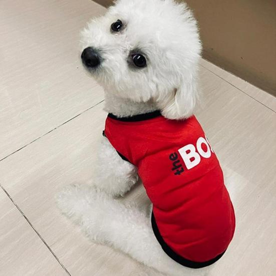 Pet Vest Round Neck Breathable Letter Soft Comfortable Cat Dog Print Pet Sleeveless Pullover