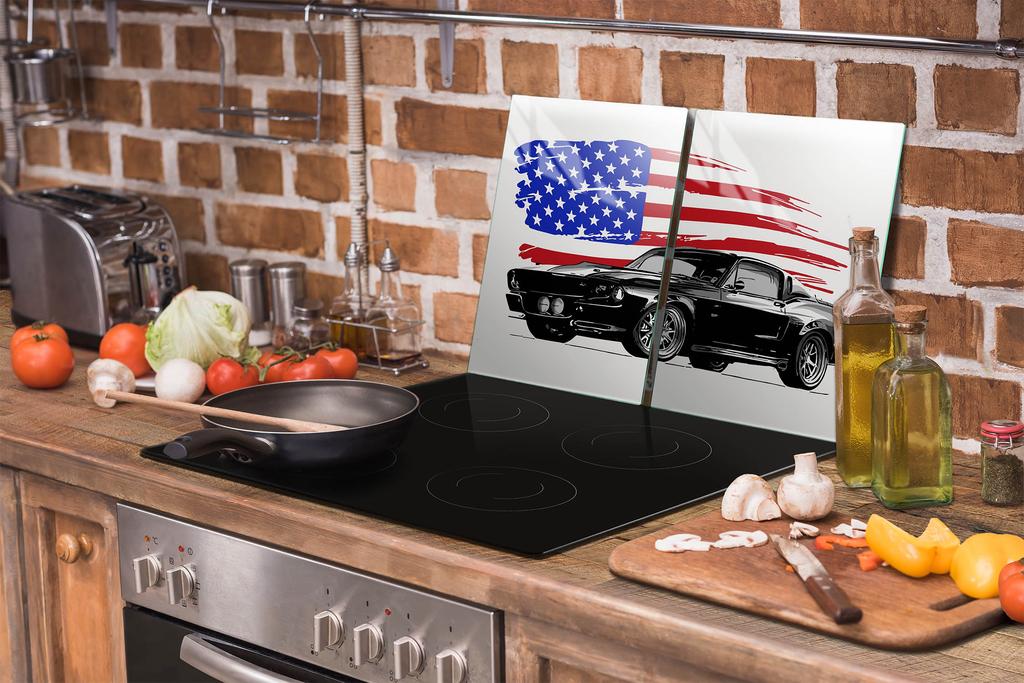 SZKLANA PŁYTA OCHRONNA NA KUCHENKĘ 70x52 AUTO